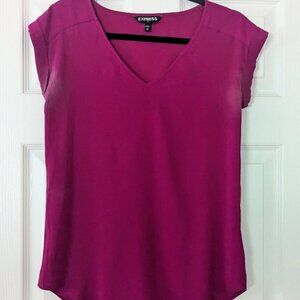 Express Top, Magenta, Short Sleeve, Size XS